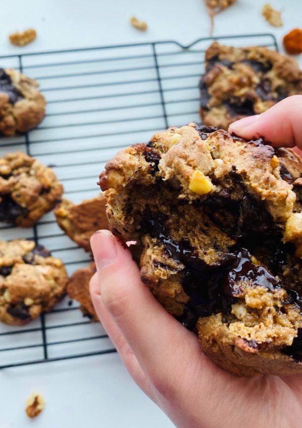 Misugaru Chocolate Chip Walnut Cookies